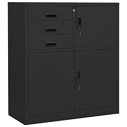 Acheter vidaXL Armoire de bureau et jardinière Anthracite 90x40x125 cm Acier