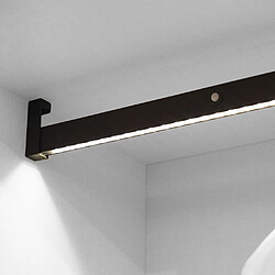 Emuca Barre de penderie pour armoire avec lumière LED, réglable 1.008-1.158 mm,