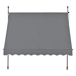 Avis Helloshop26 Store banne téléscopique acier polyester 350 x 120 x 200-300 cm gris ardoise 03_0008339