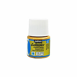 Pebeo Peinture textile Setacolor opaque effet métallique - Or riche - 45 ml