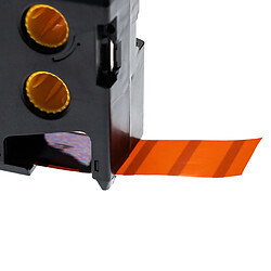 vhbw cassette cartouche compatible avec Dymo XTL 300 Series, 500 Series imprimante d'étiquette 19mm noir sur orange, Vinyl