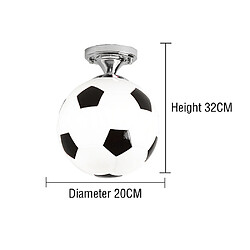 Universal 20cm Football Plafonnier Football LED Plafonnier Intérieur Bar Chambre Enfant Chambre Éclairage Garçon Lampe Home Noir