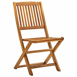 Maison Chic Lot de 2 Chaises pliables d'extérieur| Chaises Relax de jardin Bois d'acacia solide -GKD91004