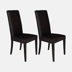 Alter Ensemble de 2 chaises en bois classiques, pour salle à manger, cuisine ou salon, Made in Italy, cm 46x55h99, Assise h cm 47, couleur Noir