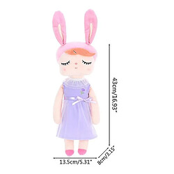 Universal 43 cm Jouet en peluche de sommeil, oreilles roses, portant une robe