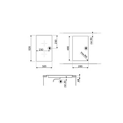 Smeg Domino vitroceramique SE232TD1