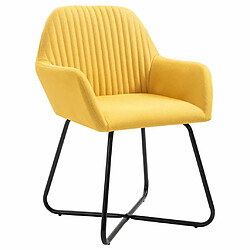 Maison Chic Lot de 2 Chaises à manger,Chaise pour cuisine,Solide Structure jaune tissu -MN83891