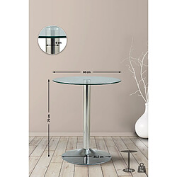 Non Table en verre 70 cm