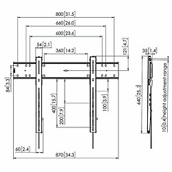 Support de TV Vogel's 7368000 55" 100 kg