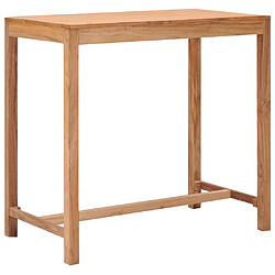 vidaXL Table de bar de jardin 110x60x105 cm bois de teck solide