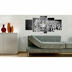 Paris Prix Tableau Imprimé Leopard Black&white 100 x 200 cm