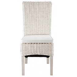 Lot de 4 Chaises en Demi Kubu Blanc KosyForm