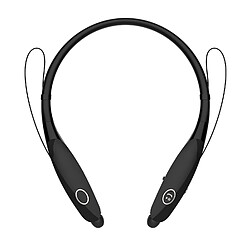 Universal Écouteurs Bluetooth 30 heures d'utilisation du microphone intégré sans fil bande de cou casque de sport bouchons d'oreille stéréo pour téléphone Xiaomi |(Le noir)