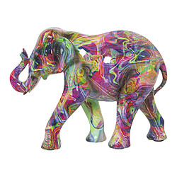 Avis Figurine Décorative Alexandra House Living Multicouleur Plastique Eléphant Peinture 13 x 21 x 29 cm