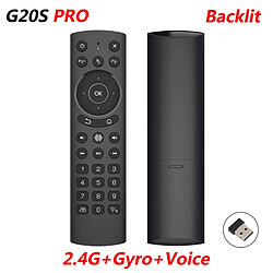 Universal G20S G20S Pro Boîte Android avec gyroscope 2.4G Wireless Smart Voice Rétroéclairage Air Mouse Infrarouge Apprentissage Télécommande Google Assistant | Télécommande (G20S Pro)