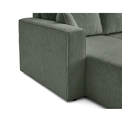 Acheter Bestmobilier Topaze - canapé panoramique en U - 7 places - convertible avec coffre - en tissu velours relief