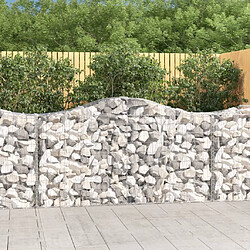 vidaXL Paniers à gabions arqués 8 pcs 200x50x100/120 cm fer galvanisé 