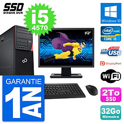 PC Tour Fujitsu P720 Ecran 19" Intel i5-4570 RAM 32Go SSD 2To Windows 10 Wifi · Occasion 