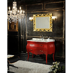 Kiamami Valentina MEUBLE DE SALLE DE BAINS BAROQUE SHABBY COLORÉ ROUGE 