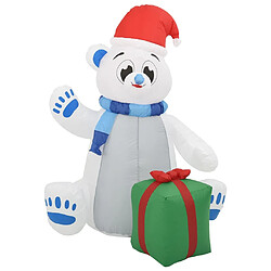 vidaXL Ours polaire gonflable de Noël à LED pour Int/Ext 1,8 m