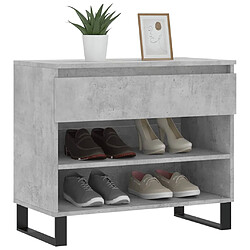 Avis Maison Chic Armoire à Chaussures Gris béton,Meuble de Rangement à Chaussures 70x36x60 cm Bois d'ingénierie -MN16603