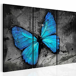 Paris Prix Tableau Imprimé 3 Panneaux Etude D'un Papillon 80 x 120 cm 