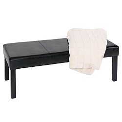 Mendler Banc banquette Ambato, similicuir brillant, 120x49x43cm, noir 