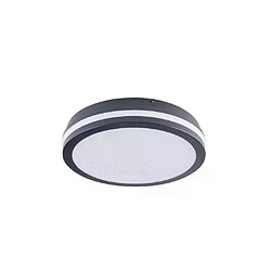 Kanlux Plafonnier LED 24W avec Detecteur Hyperfréquence Étanche IP54 rond Ø260mm Graphite - Blanc Naturel 4000K 