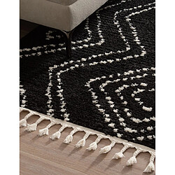 Avis Hadorn Tapis shaggy 185x125 noir Frauenfeld Vaiana