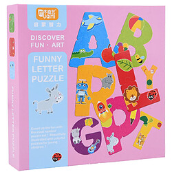 Universal Jeux d'apprentissage précoce pour les enfants Puzzles cognitifs Jouets pédagogiques Éducation précoce Numéros et lettres Amusement Apprentissage pour les enfants | Puzzles (rose)