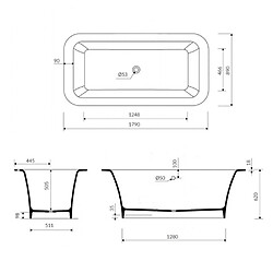 Avis Baignoire Ilot design 270 Litres TRITON Cedam