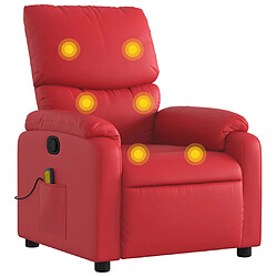 Maison Chic Fauteuil de massage inclinable,Fauteuil luxe de relaxation rouge similicuir -MN37027