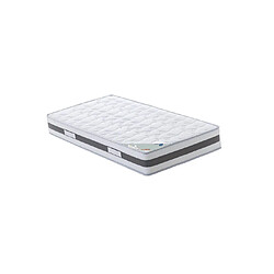 King Of Dreams Matelas 80x190 x 23 cm + Oreiller Mémoire Offert avec Latex Naturel densité 80 Kg/m3 - Tissu 100% Coton - Compatible Sommiers Articulés - Soutien Ferme