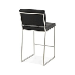 Avis Mes Lot de 2 chaises de bar 54x45x94 cm H65 en PU noir et métal