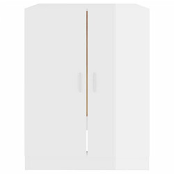 Avis Maison Chic Meuble rangement de salle de bain | Meuble pour machine à laver | Armoire murale de bain Blanc brillant 71x71,5x91,5 cm -GKD59515