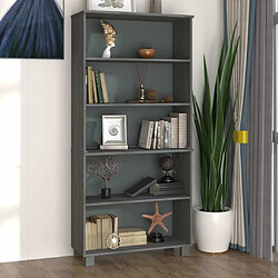 Maison Chic Buffet,Meuble de Rangement,commode pour salon,Cuisine HAMAR Bois massif de pin Gris foncé -MN88566