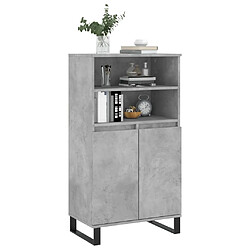 Avis Maison Chic Buffet,Meuble de Rangement,commode pour salon,Cuisine Gris béton 60x36x110 cm Bois d'ingénierie -MN88747