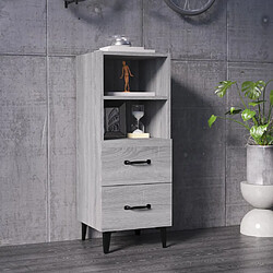 vidaXL Buffet Sonoma gris 34,5x34x90 cm Bois d'ingénierie