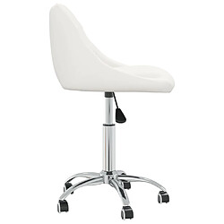 Acheter vidaXL Chaises pivotantes à manger lot de 2 blanc similicuir