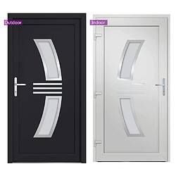 Acheter vidaXL Porte d'entrée anthracite 108x200 cm PVC