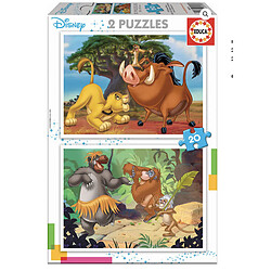 Educa Borras 2 puzzles de 20 pieces Disney Animaux