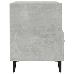 Avis vidaXL Table de chevet Gris béton Bois d'ingénierie