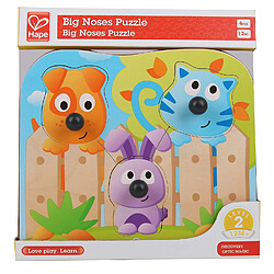 Hape Puzzle à Gros Boutons Animaux de Compagnie, E1309, Bleu