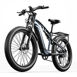 Vélo électrique SHENGMILO MX05 - Gris - BABANG 1000W Moteur 26 pouces 17.5AH Samsung Batterie au lithium E-Bike FAT BIKE