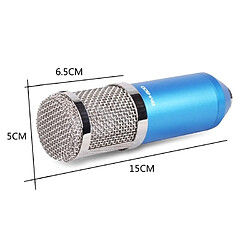 Avis Wewoo Microphone à condensateur filaire avec enregistrement en studio de 3,5 mm amortisseur, compatible PC / Mac pour diffusion en direct, KTV, etc. bleu