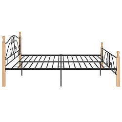 Avis vidaXL Cadre de lit sans matelas noir métal 180x200 cm