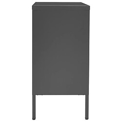 Acheter Maison Chic Buffet,Meuble de Rangement,commode pour salon,Cuisine Anthracite 75x35x70 cm Acier et verre trempé -MN63443