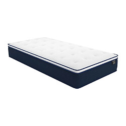 Vente-Unique Ensemble 80 x 200 cm sommier + matelas ressorts ensachés et surmatelas intégré ép.24cm - ALTIER de YSMÉE