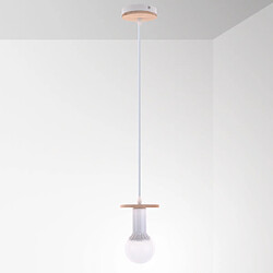 Avis Stoex Lampe À Suspension Créative en Bois Suspension Luminaire Rétro Plafonnier Moderne Pour Café Club Bar Blanc