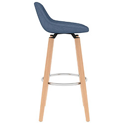 Avis vidaXL Tabourets de bar lot de 2 bleu tissu